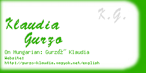 klaudia gurzo business card